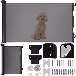 Retractable safety gate 160 cm – roller gate for children & pets