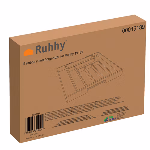 Besticklåda bambu utdragbar – köksorganisatör 6–8 fack