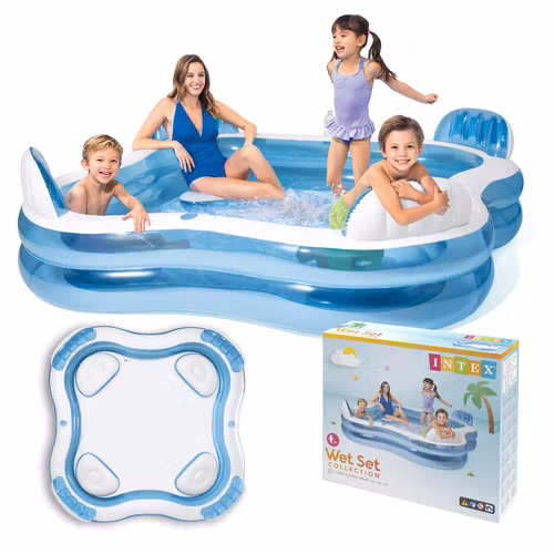 Familjepool med säten 229 cm – uppblåsbar pool 882L -Intex
