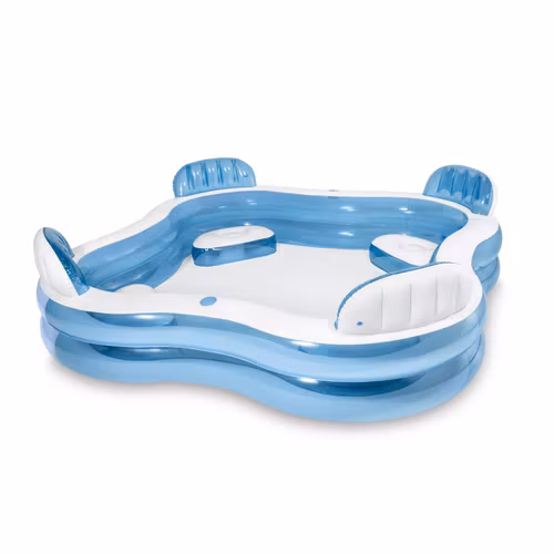 Familjepool med säten 229 cm – uppblåsbar pool 882L -Intex