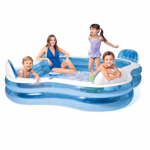 Familjepool med säten 229 cm – uppblåsbar pool 882L -Intex