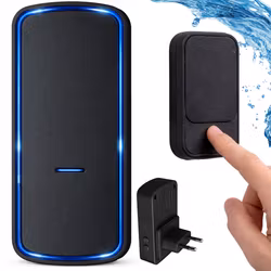 Trådløs dørklokke uden batteri – kinetisk 130 m vandtæt