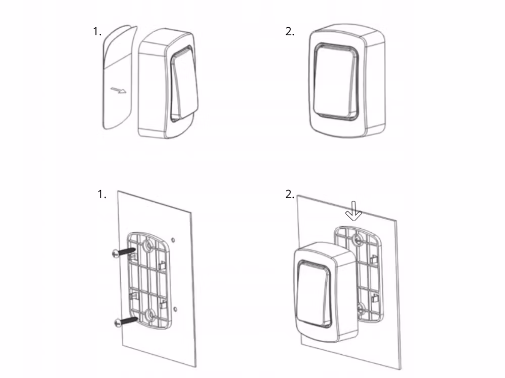 Wireless doorbell without battery white – kinetic 130 m IP68