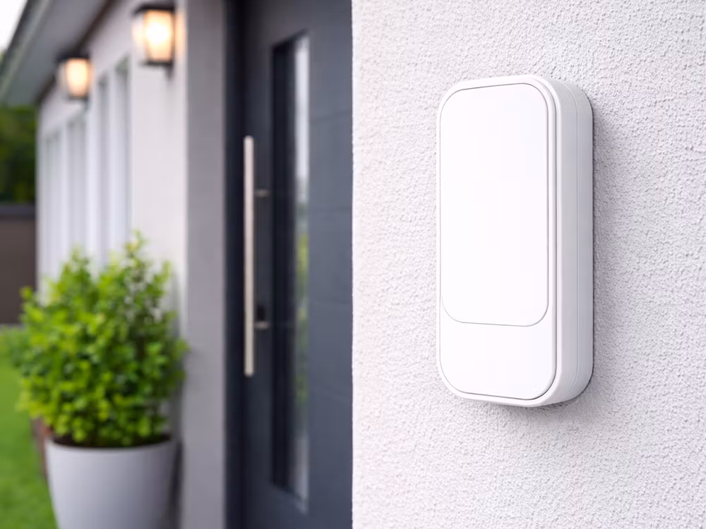 Wireless doorbell without battery white – kinetic 130 m IP68