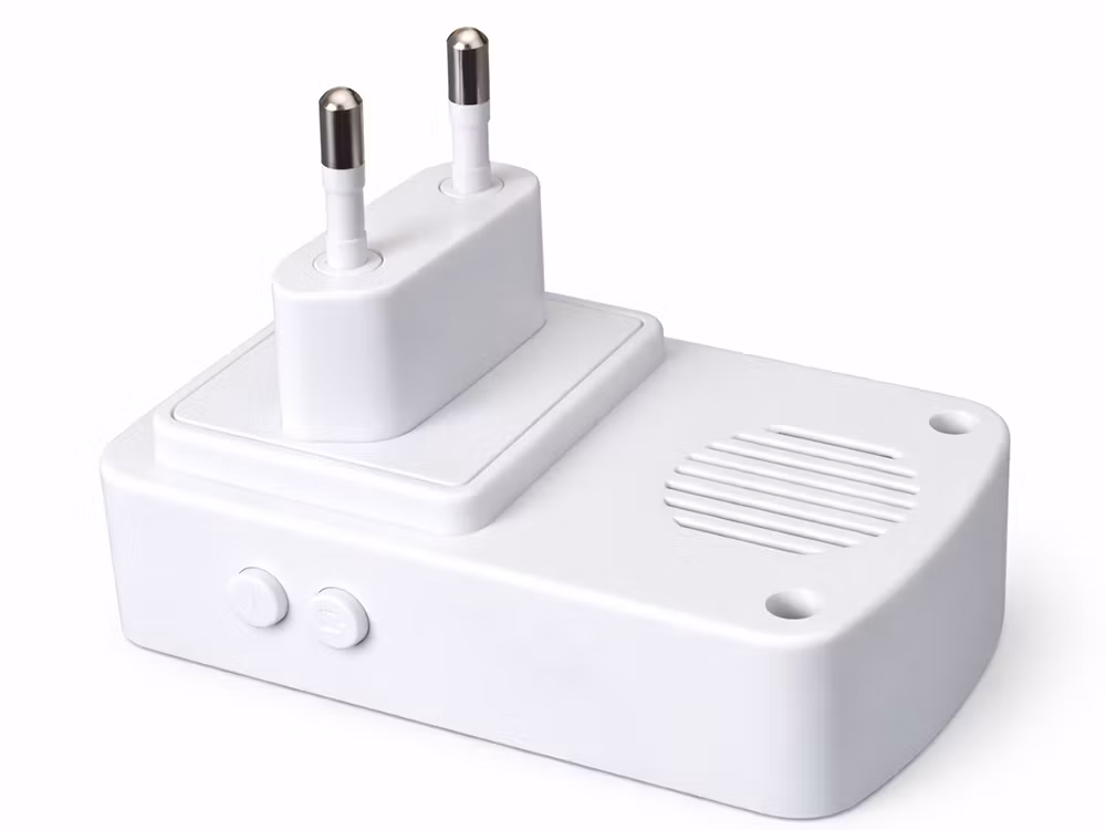 Wireless doorbell without battery white – kinetic 130 m IP68