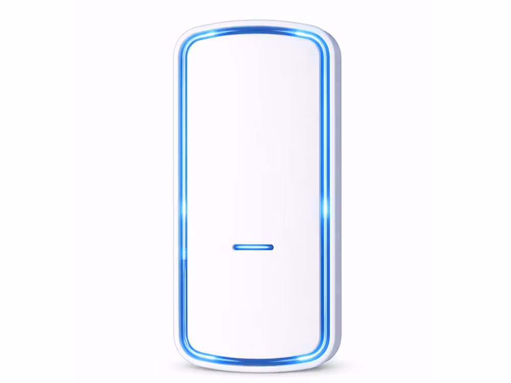 Wireless doorbell without battery white – kinetic 130 m IP68