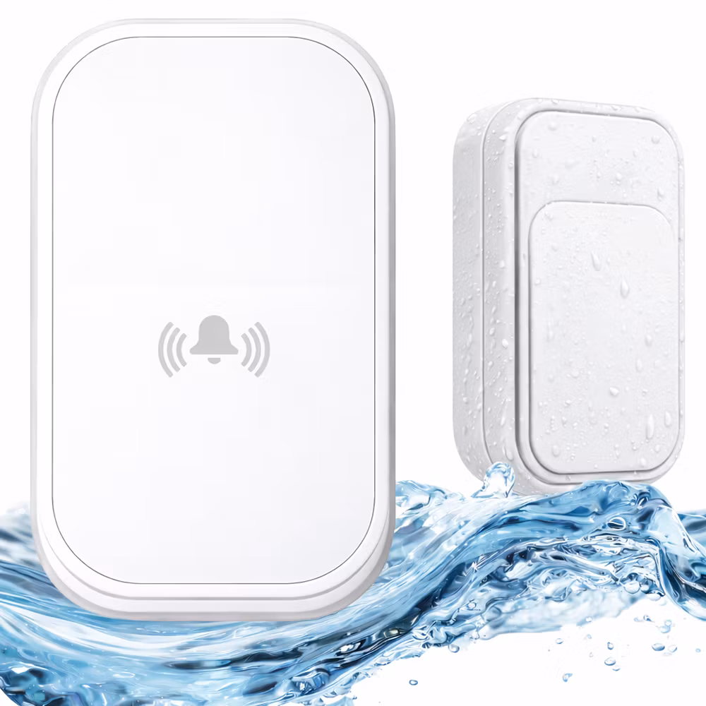 Wireless doorbell white without battery – 130 m IP68