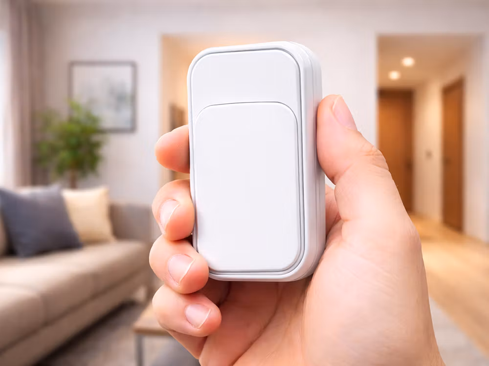 Wireless doorbell white without battery – 130 m IP68