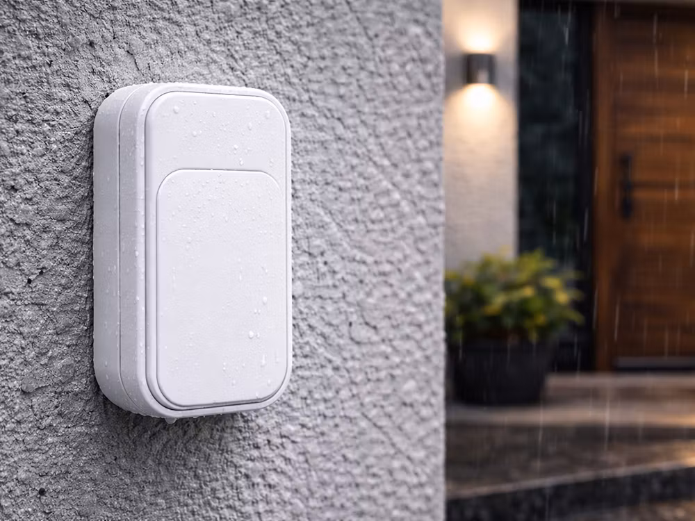 Wireless doorbell white without battery – 130 m IP68