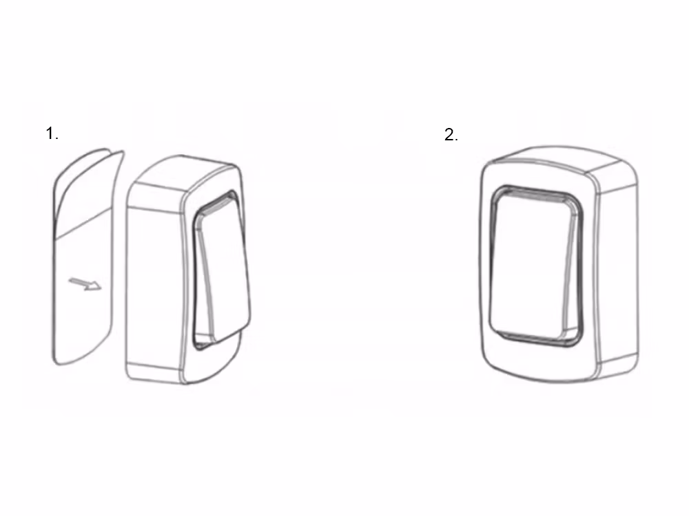 Trådløs ringeklokke 300 m – 2 knapper vanntett