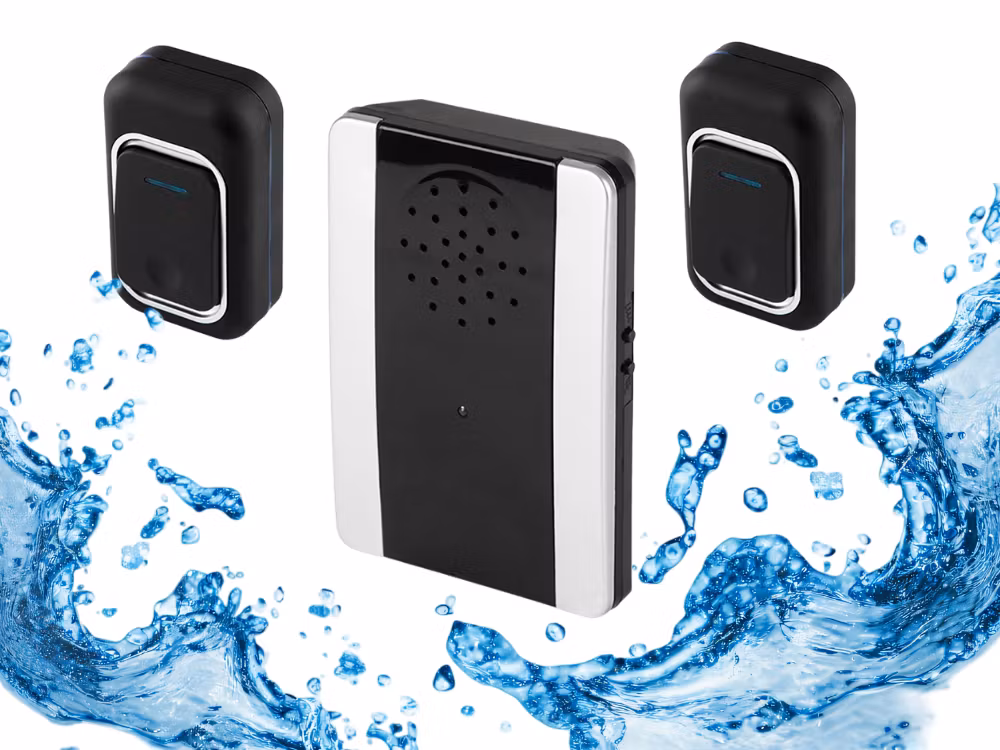 Trådløs ringeklokke 300 m – 2 knapper vanntett