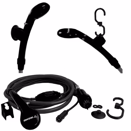 Portable camping shower 12V – shower with pump