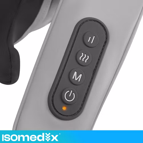 Shiatsu nackmassageapparat trådlös – Isomedix med värme USB-C