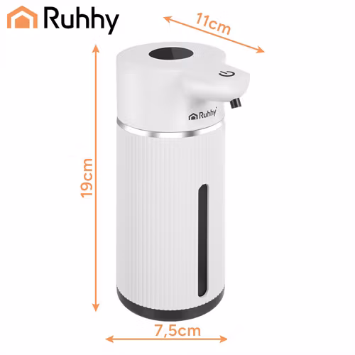 Automatisk tvålpump 420 ml – Ruhhy touchless dispenser USB-C