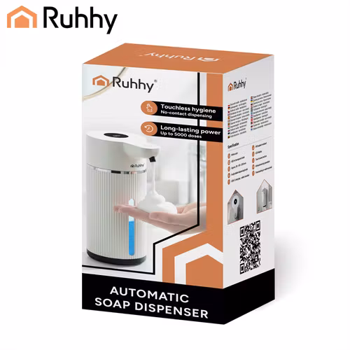 Automatisk tvålpump 420 ml – Ruhhy touchless dispenser USB-C