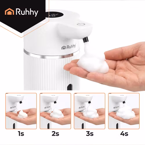 Automatisk tvålpump 420 ml – Ruhhy touchless dispenser USB-C