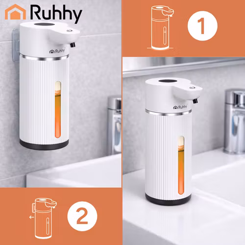 Automatisk tvålpump 420 ml – Ruhhy touchless dispenser USB-C