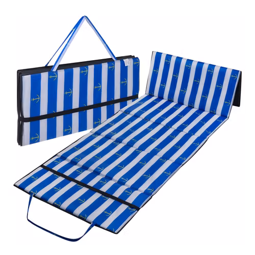 Strandmatta XXL 1 cm – vikbar vattentät campingmatta