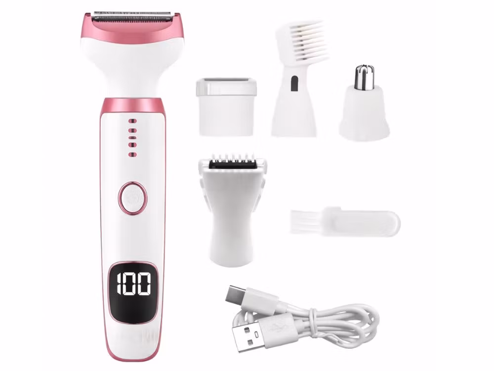 5-i-1 epilator dam – trimmer kropp, ansikte & bikini USB