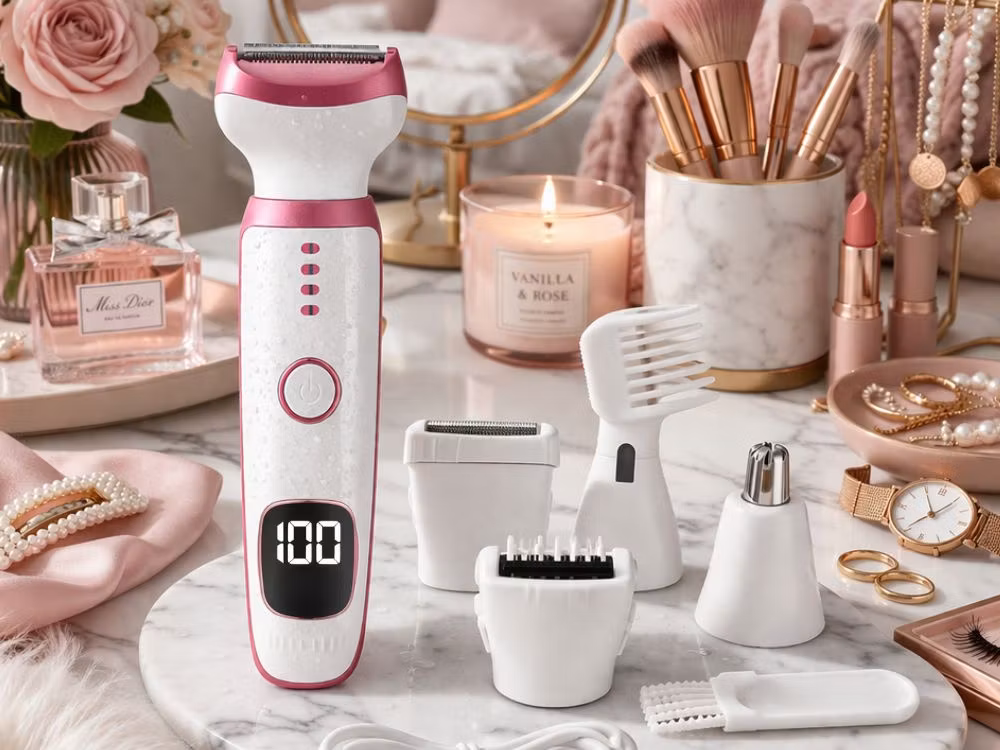 5-i-1 epilator dam – trimmer kropp, ansikte & bikini USB