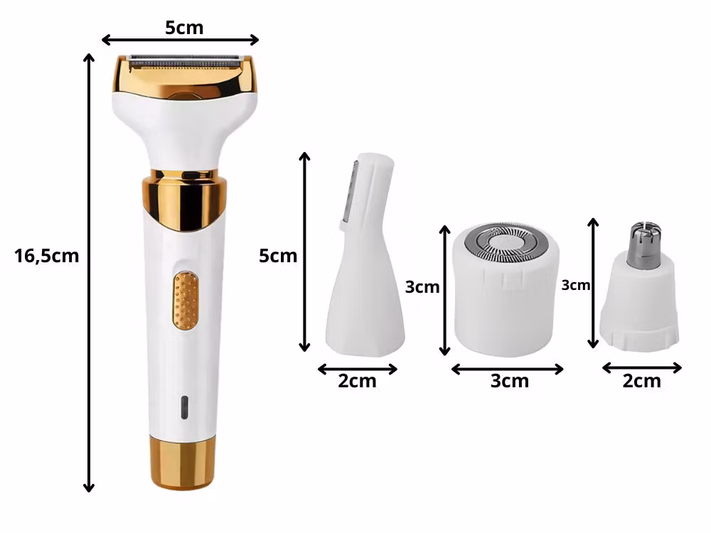 4-i-1 epilator dam – trimmer kropp, ansikte & bikini USB