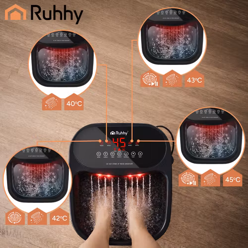 Fotspa med värme och massage – Ruhhy 550W hydromassage