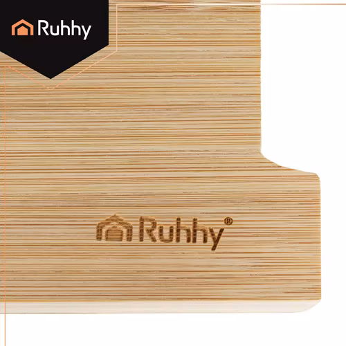 Skärbräda bambu med behållare – köksbräda