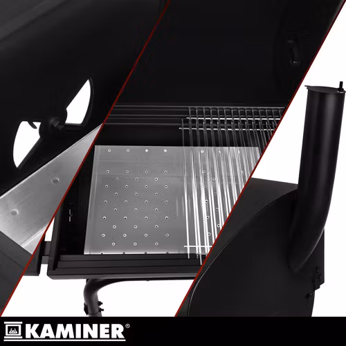 Kolgrill med lock och termometer – Kaminer trädgårdsgrill