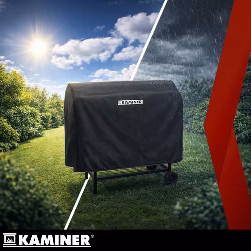 Stor kolgrill med lock & hyllor – Kaminer trädgårdsgrill