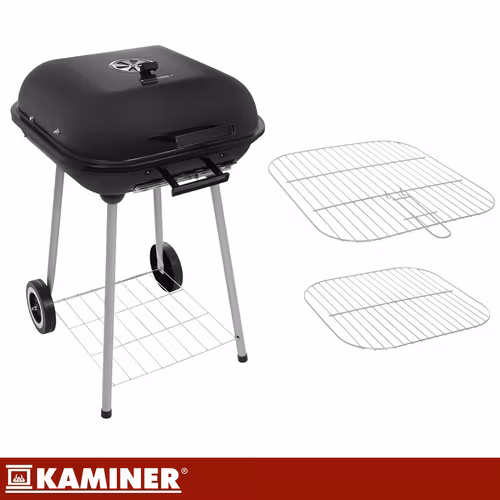 Kolgrill med lock och hjul – KAMINER portabel grill