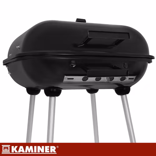 Kolgrill med lock och hjul – KAMINER portabel grill