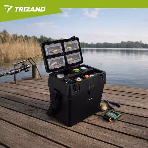 Fiskelåda med sits – Fiskebox organizer