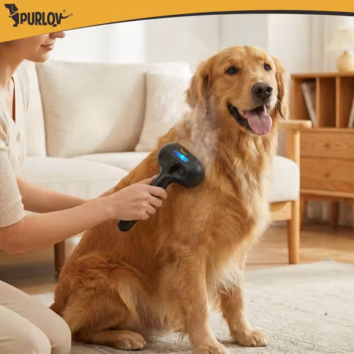 Ångborste för hund & katt – Purlov elektrisk pälsborste