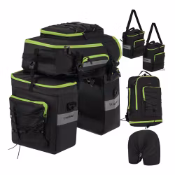 Sykkelveske 65L 3-i-1 – TRIZAND pakkehylleveske