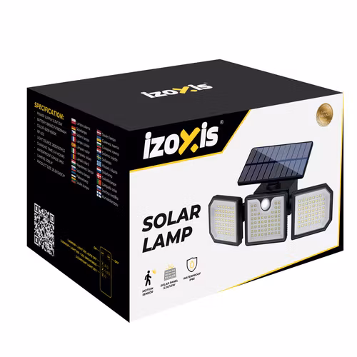 Solcellslampa 167 LED 500lm – IZOXIS med sensor & fjärr
