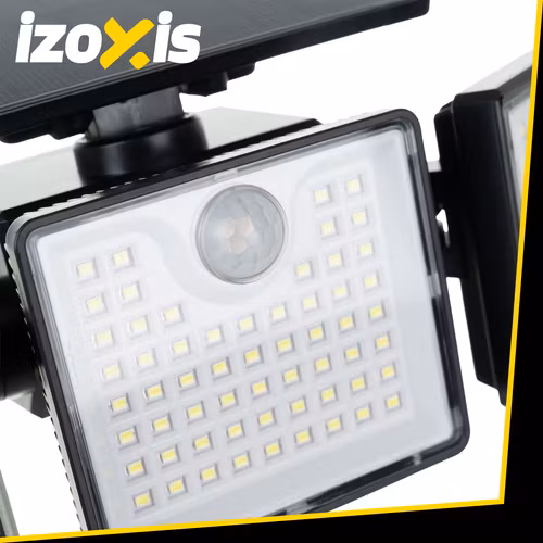 Solcellslampa 167 LED 500lm – IZOXIS med sensor & fjärr