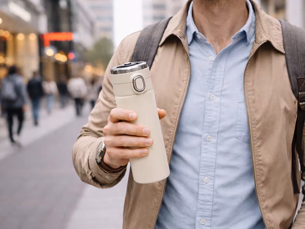 Termosmugg 400 ml med temperaturdisplay – smart termos