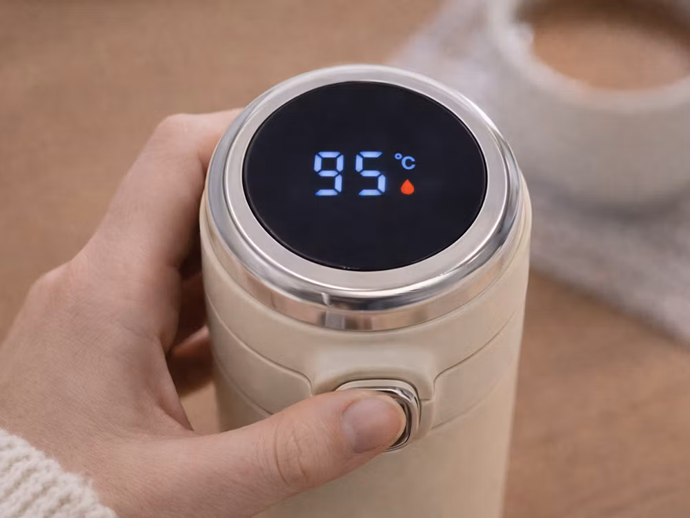 Termosmugg 400 ml med temperaturdisplay – smart termos