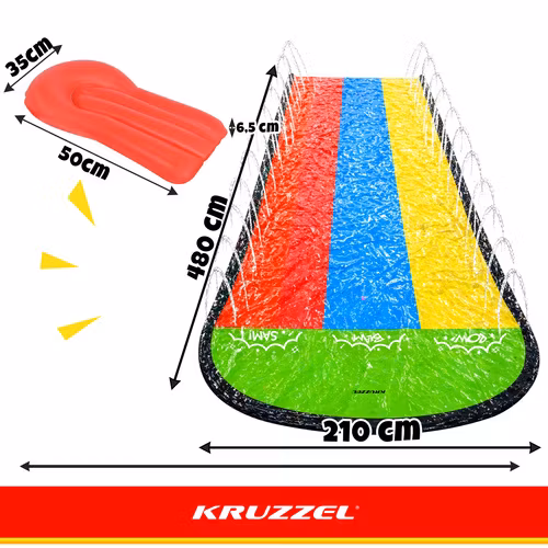Vattenrutschkana 480 cm triple med fontän