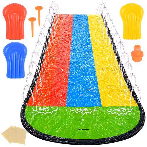 Vattenrutschkana 480 cm triple med fontän