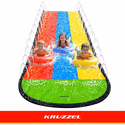 Vattenrutschkana 480 cm triple med fontän