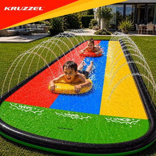 Vattenrutschkana 480 cm triple med fontän