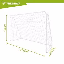 Fotbollsmål 213x150 cm – Metallmål med nät