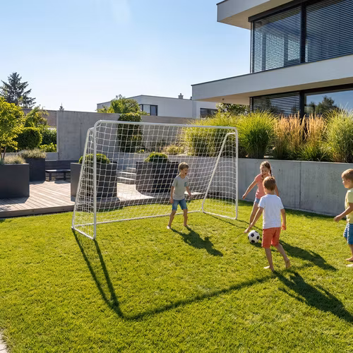 Fotbollsmål 213x150 cm – Metallmål med nät