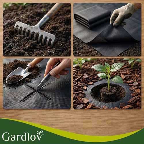 Ogräsduk 1,6x20 m 50g – UV-beständig marktäckduk