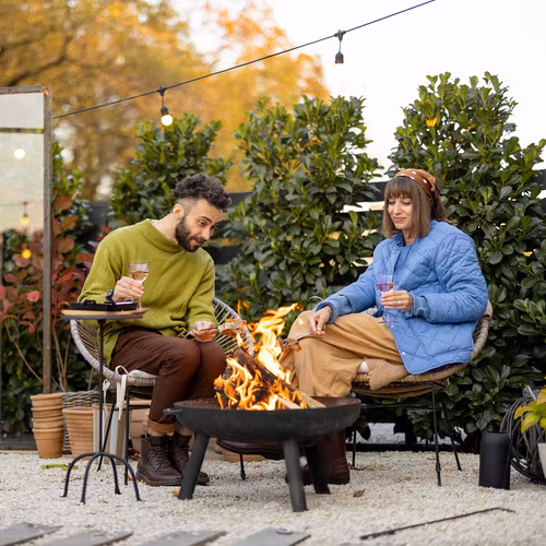 Eldfat trädgård XXL – Kaminer eldstad med stativ