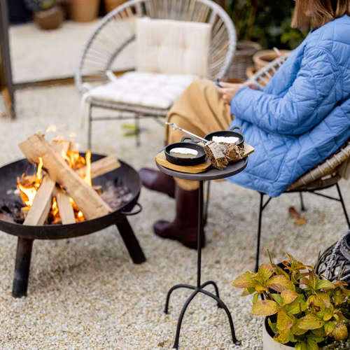 Eldfat trädgård XXL – Kaminer eldstad med stativ
