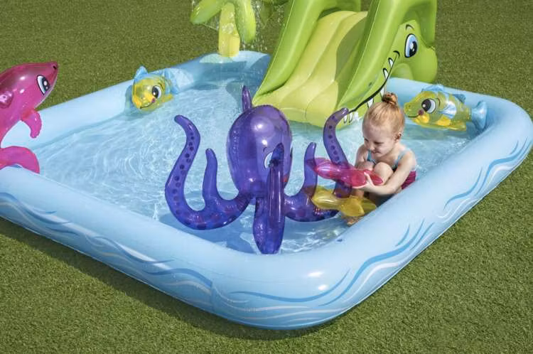 Vattenlekland barn med rutschkana – Bestway Aquarium