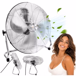 Gulvventilator 50 cm 130W – Ruhhy kraftfuld metalventilator