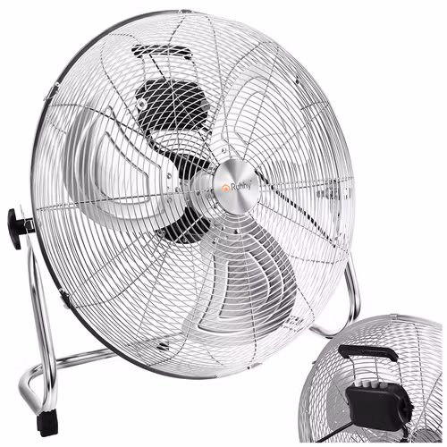 Golvfläkt 50 cm 130W – Ruhhy kraftfull metallfläkt